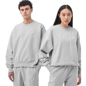 7 Days Active Monday Unisex Crewneck Sweatshirt Grey Cotton Size XL Oversized